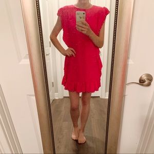 Hot Pink Ruffle Dress